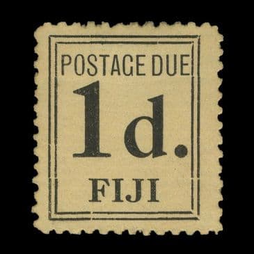 TUT5999 - Fiji - KGV Postage Due 1d Black/Buff Laid Paper