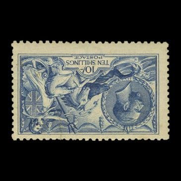 TUT6018 - GB KGV DLR 10/- Wmk INVERTED + REVERSED OG