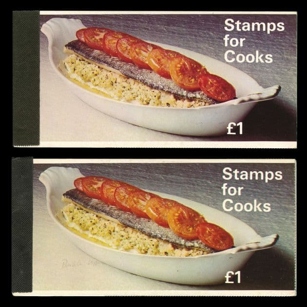 TUT6056 - GB STAMPS FOR COOKS Machin Booklet STAPLED