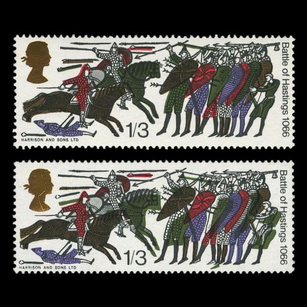 TUT6099 - GB (pre-decimal) QEII Battle Hastings Bronze-Green Shift