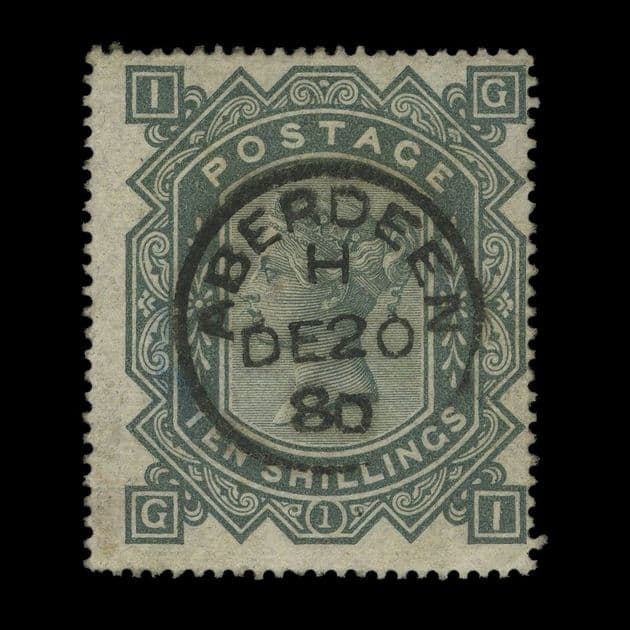 TUT6146 - GB QV 10s. Superb ABERDEEN Thimble CDS SON