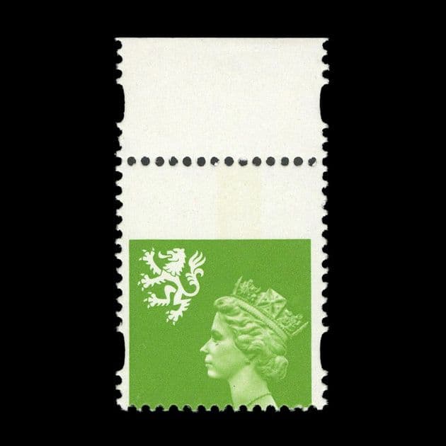 TUT6148 - GB Regionals - Scotland - Questa 20p Bright Green 'MISSING' Value