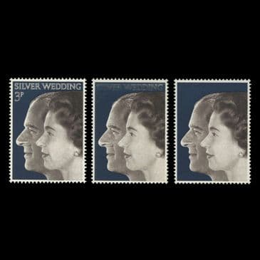 TUT6205 - GB QEII RSW Progressive MISSING SILVER MNH