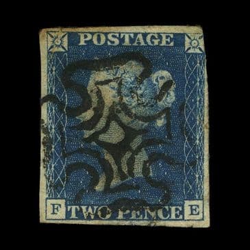 TUT6276 - GB QV 1840 2d. Blue PL2 Fine Looking SON MX