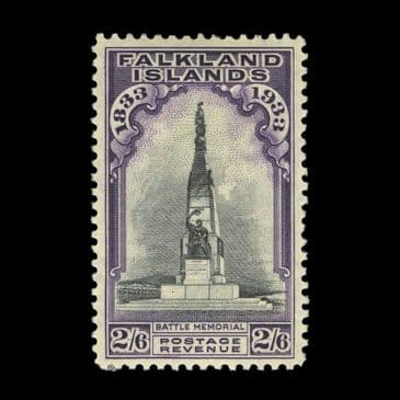 TUT6277 - Falkland Islands 1933 Centenary 2/6d. Battle Memorial FM
