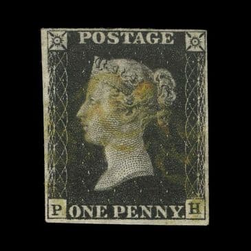 TUT6280 - GB QV 1d. Black Plate V Yellowish Maltese X