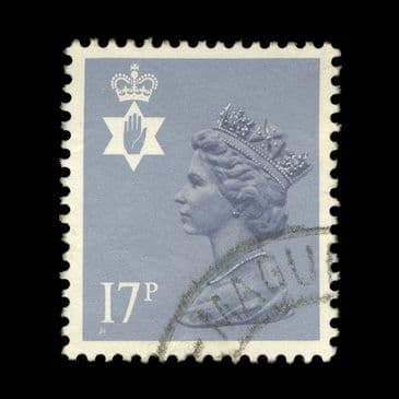 TUT6299 - GB Northern Ireland Questa SOLID background TII 17p Superb U