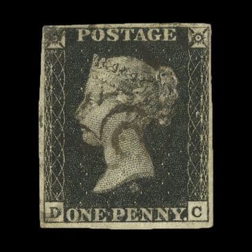 TUT6306 - GB QV 1d. Black Plate 9 F-VF used 4 Margins