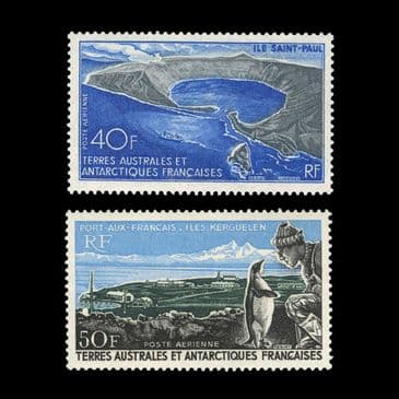 TUT6317 - France - Southern & Antarctic Territories Pictorials Aerial View Kerguelen Penguin