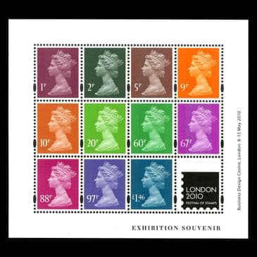 TUT6326 - GB QEII Machin London 2010 Exhibition MS UM NH
