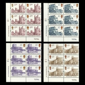 TUT6365 - GB QEII Castles ENSCHEDE Printing Cyl BL6 Set UM