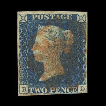 TUT6368 - GB QV 1st 2d. Pale Blue Plate I 3½ Mgns VGU