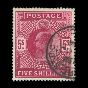 TUT6373 - GB KEVII De La Rue 5/- VF-Superb Used