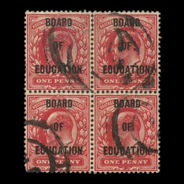 TUT6374 - GB KEVII BOARD OF EDUCATION 1d. Block of Four VGU