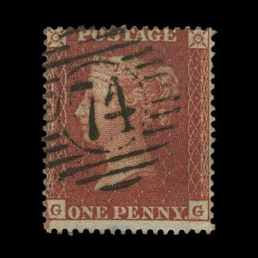 TUT6390 - GB QV Stars 1d. Red-Brown Very Fine Used