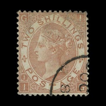 TUT6474 - GB QV 2s. Brown corner CDS used fine colour