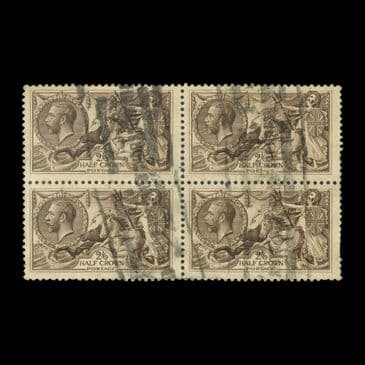TUT6492 - GB KGV BW Ptg Seahorse 2/6d. Chocolate-brown B4