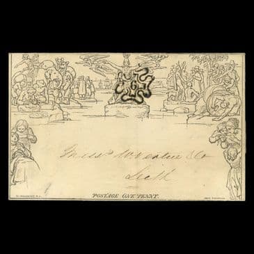 TUT6558 - GB QV 1d Mulready London No.6 Maltese Cross VF