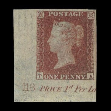 TUT6561 - GB QV 1d. Red-brown PL118 Superb Imprimatur