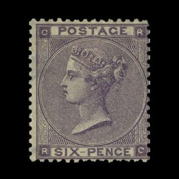 TUT6568 - GB QV 1862 6d. Deep lilac Exceptional M. O.G.