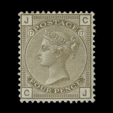 TUT6580 - GB QV 1880 4d. Grey brown (PL17) Superb O.G.