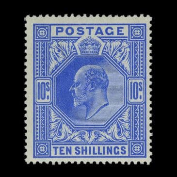 TUT6584 - GB KEVII De La Rue 10s Deep Ultramarine UM