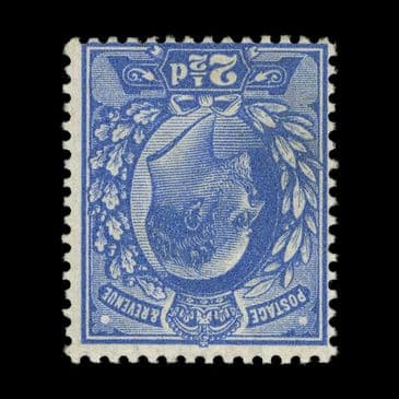 TUT6587 - GB KEVII 2½d Bright Blue Wmk INVERTED OG UM