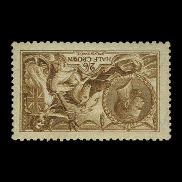 TUT6592 - GB KGV DLR 2/6d Yellow-brown Wmk INVERTED UM NH