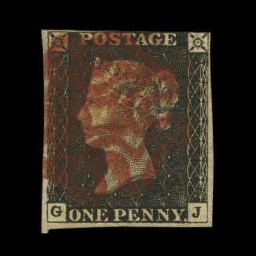TUT6627 - GB QV 1d. Intense Black PL2 FU 3½ Margins U