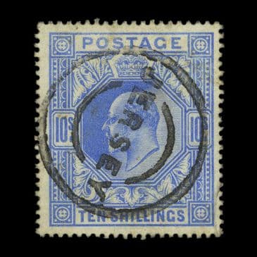 TUT6630 - GB KEVII DLR 10/- Ultramarine F-VFU SON CDS