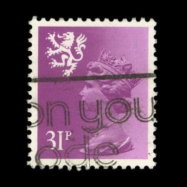 TUT6633 - GB QEII Scotland TII 31p. Bright Purple Fine U