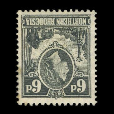 TUT6639 - QEII 6d. Grey-Black WATERMARK INVERTED M