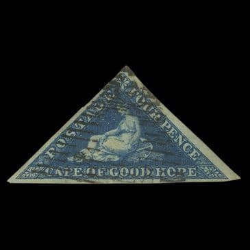 TUT6641 - 4d. Deep blue/ Deeply blued paper VFU+