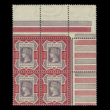 TUT6654 - Jubilee 10d. Dull purple & Carmine UM B4
