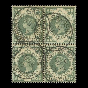 TUT6656 - Jubilee 1s Dull Green Superb Used Block4