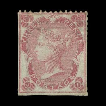 TUT6682 - GB QV 1862 3d. Rose ABNORMAL with DOTS Unused