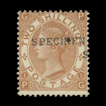 TUT6683 - GB QV 2s. Brown VF Unused SPECIMEN Type 9