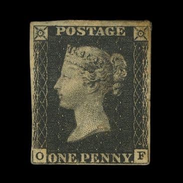 TUT6686 - GB QV 1d. Intense Black Plate 5 o.g. £7,500