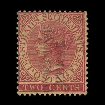 TUT6693 - Malaya - Perak - QV 1c. On 2c. Pale Rose o.g. Ovpt. Black