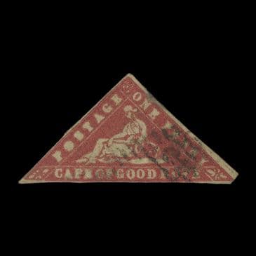 TUT6707 - Cape of Good Hope QV Woodblock 1d. Carmine Laid Paper Used