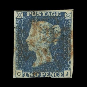 TUT6724 - GB QV 1st 1840 2d. Pale Blue Plate 1. G-FU