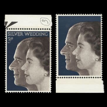 TUT6736 - GB QEII Royal Silver Wedding MISSING SILVER UM