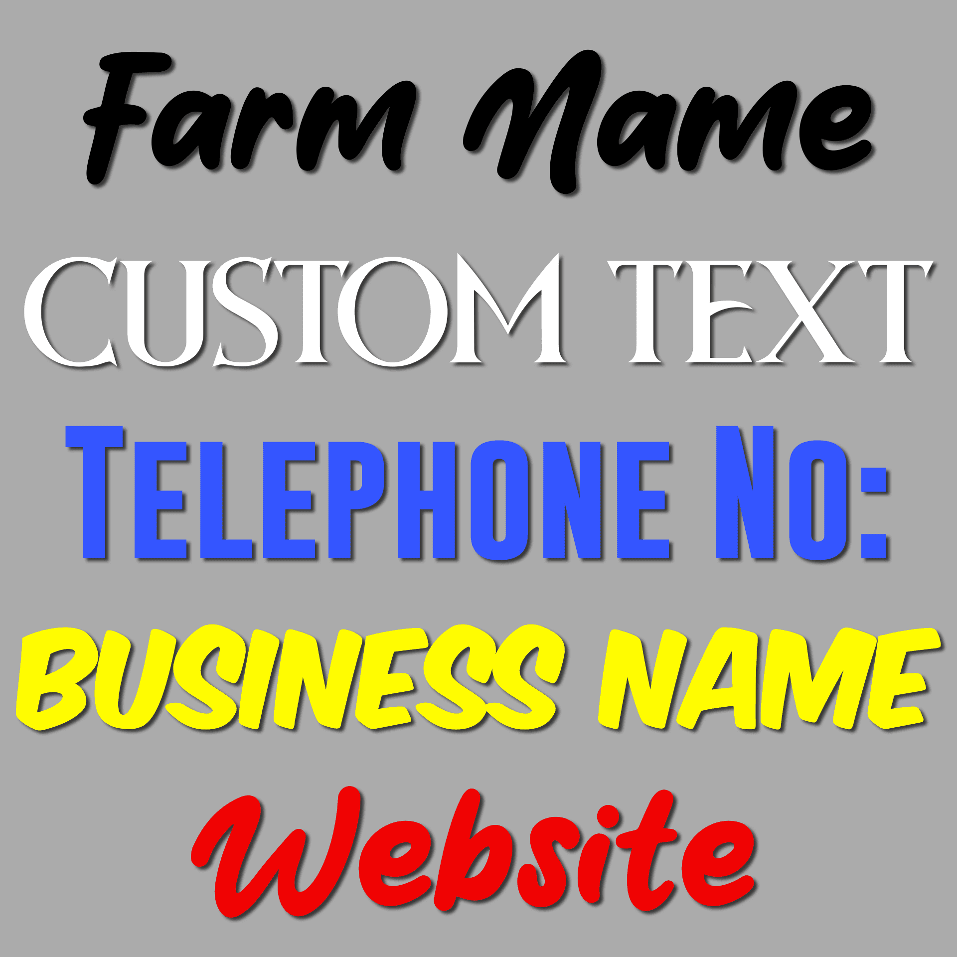 50cm Custom Signwriting