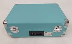 Akai Portable Briefcase Turntable with Speaker - Blue RRP 99.99 lot H1713