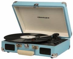 Crosley Cruiser Deluxe Portable Turntable Turquoise RRP 79.99 lot GDDB