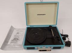 Crosley Cruiser Deluxe Portable Turntable (Turquoise) RRP 79.99 lot H1846