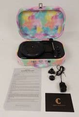 Crosley Discovery Portable Turntable with Bluetooth Tie-Dye RRP 94.99 lot H1914