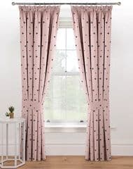 Disney Minnie Mouse Blackout Pink Pencil Pleat Curtains 66x90 RRP 36.00 lot GDNP