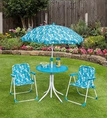 George Home 4 Piece Kids Garden Patio Set Dinosaur Design RRP 49.00 lot GD