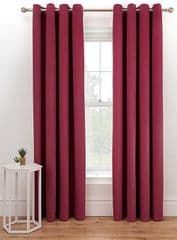 George Home Berry Matte Velvet Eyelet Curtains 66x72 RRP 40.00 lot GD